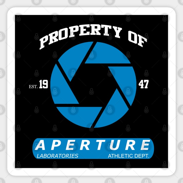 Aperture Athletic Dept. Sticker by ExplodingZombie